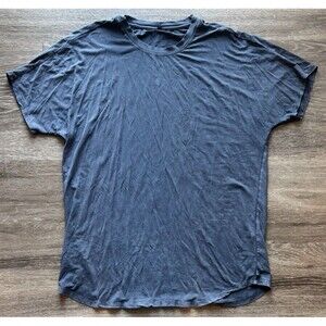 Lululemon Men's Relaxed Fit Basic T-Shirt Acid Wash Gray Blue Vintage Sz XL RARE